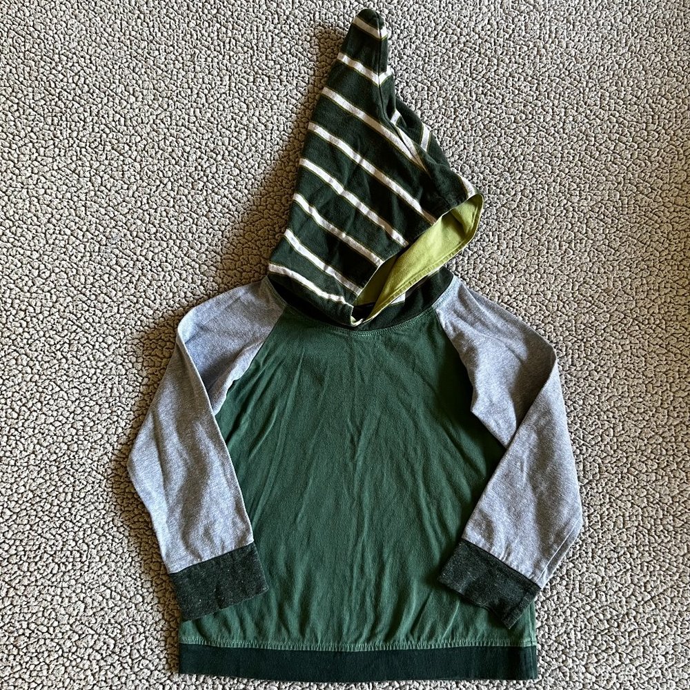 Sweatshirt with Elf Style Hood - Handmade from recycled clothing